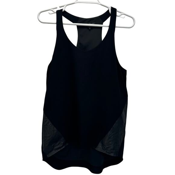 Rag & Bone Black Tank Top with Calf Leather Sides Small - Picture 1 of 11